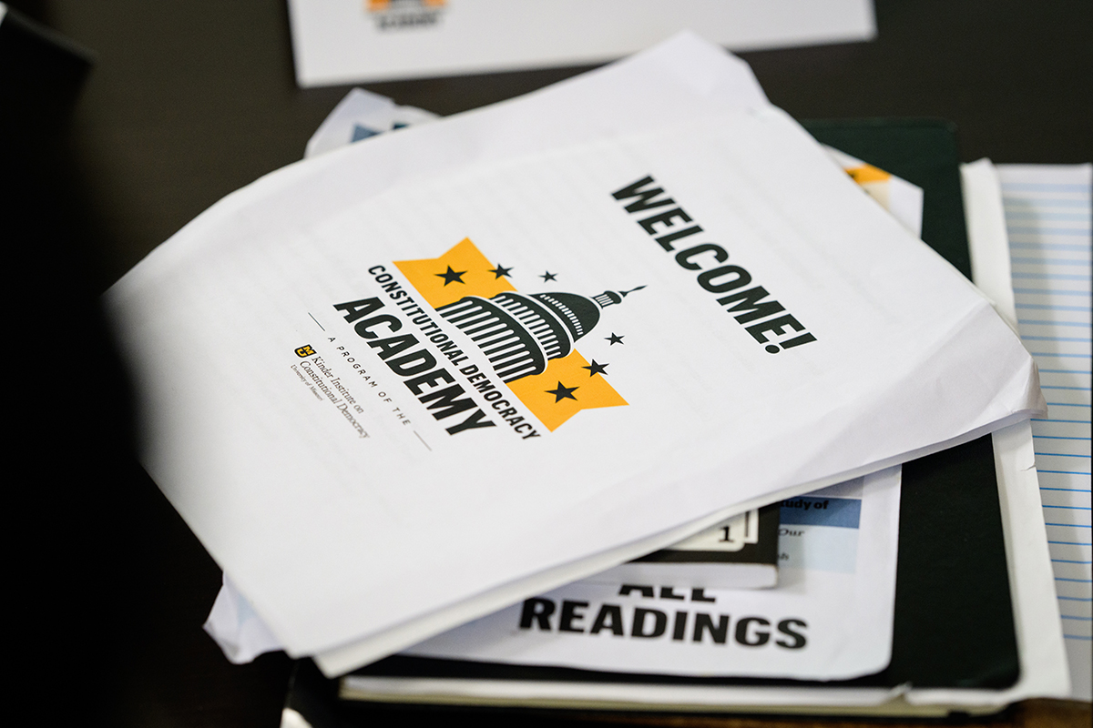 Welcome packet for Constitutional Democracy Academy